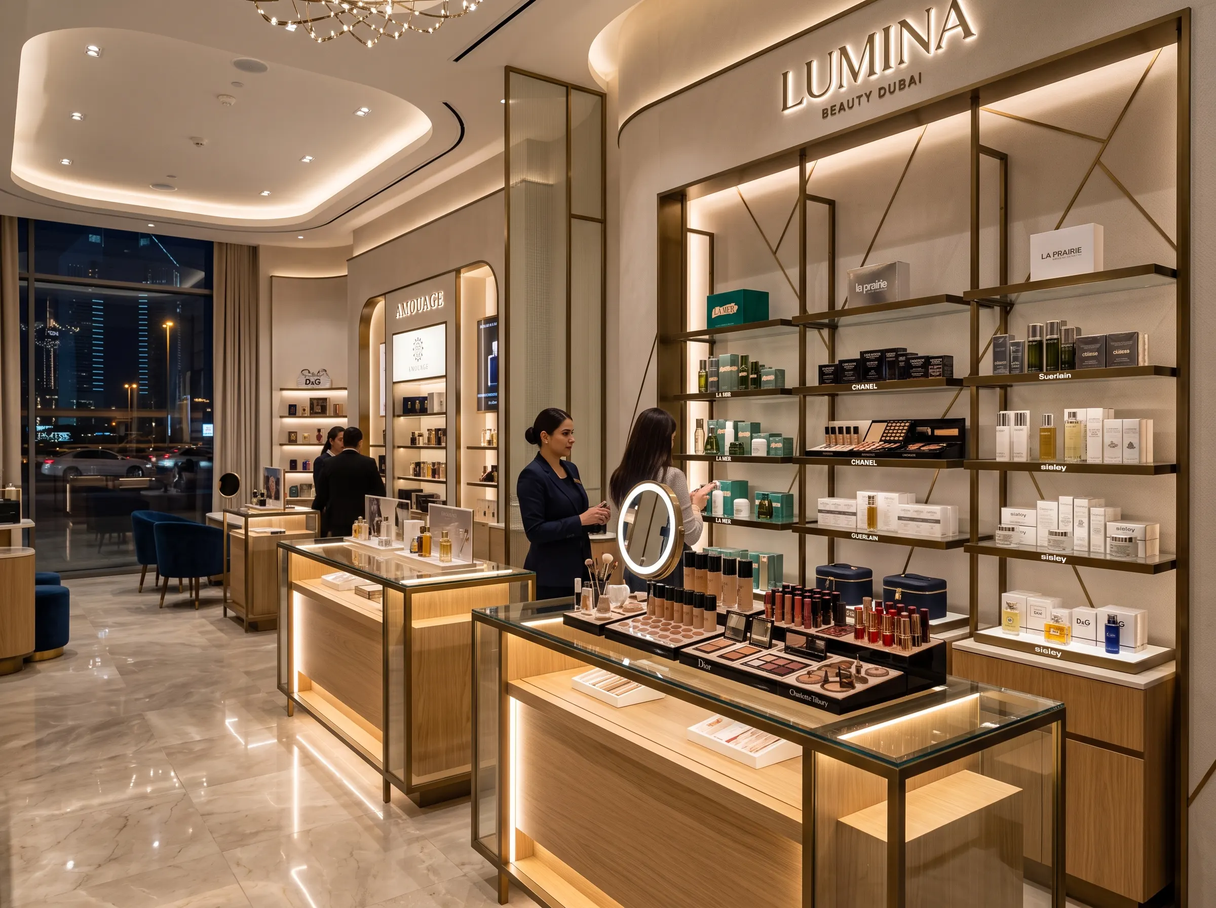 Cosmetics display fixtures Dubai